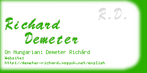 richard demeter business card